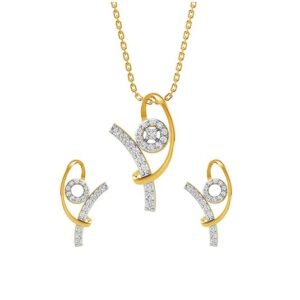 Gold Rhodium-Plated Zion Pendant Jewelry Set