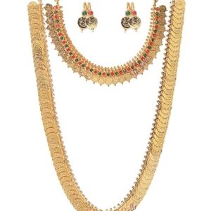 Elegant Dual-Layer Necklace Set with Earrings