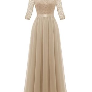 Classy Long-Sleeve Maxi Dress for Special Occasions