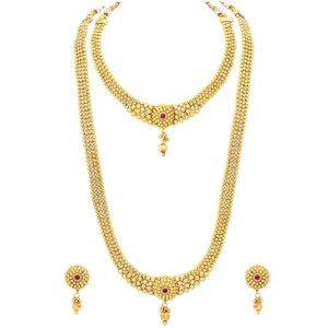 Gold-Plated Maharani Bridal Jewelry Set