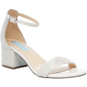 Blue by Betsey Johnson – White Heeled Sandals